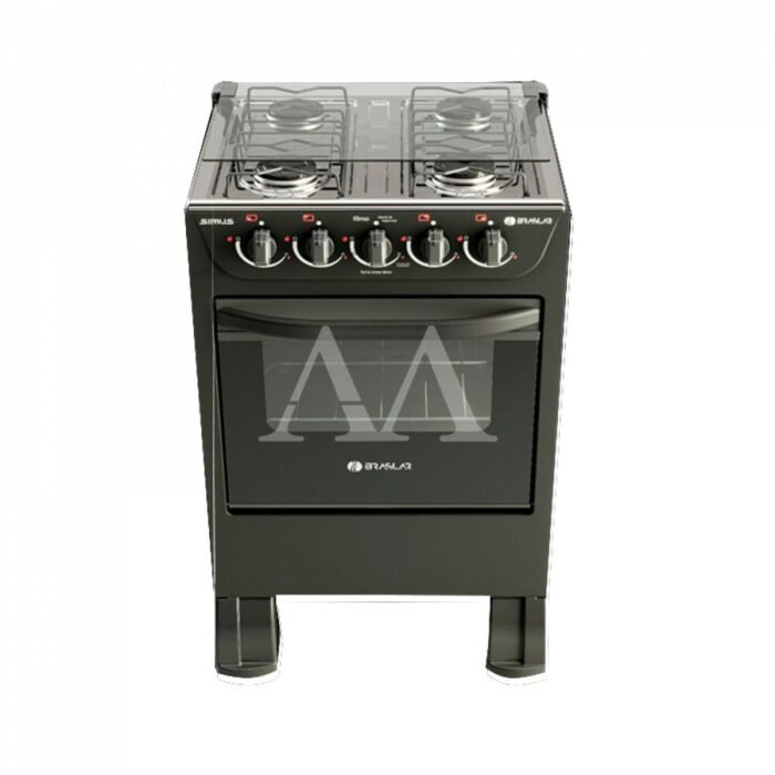Fogao 4b Braslar Piso New Sirius Simples Black